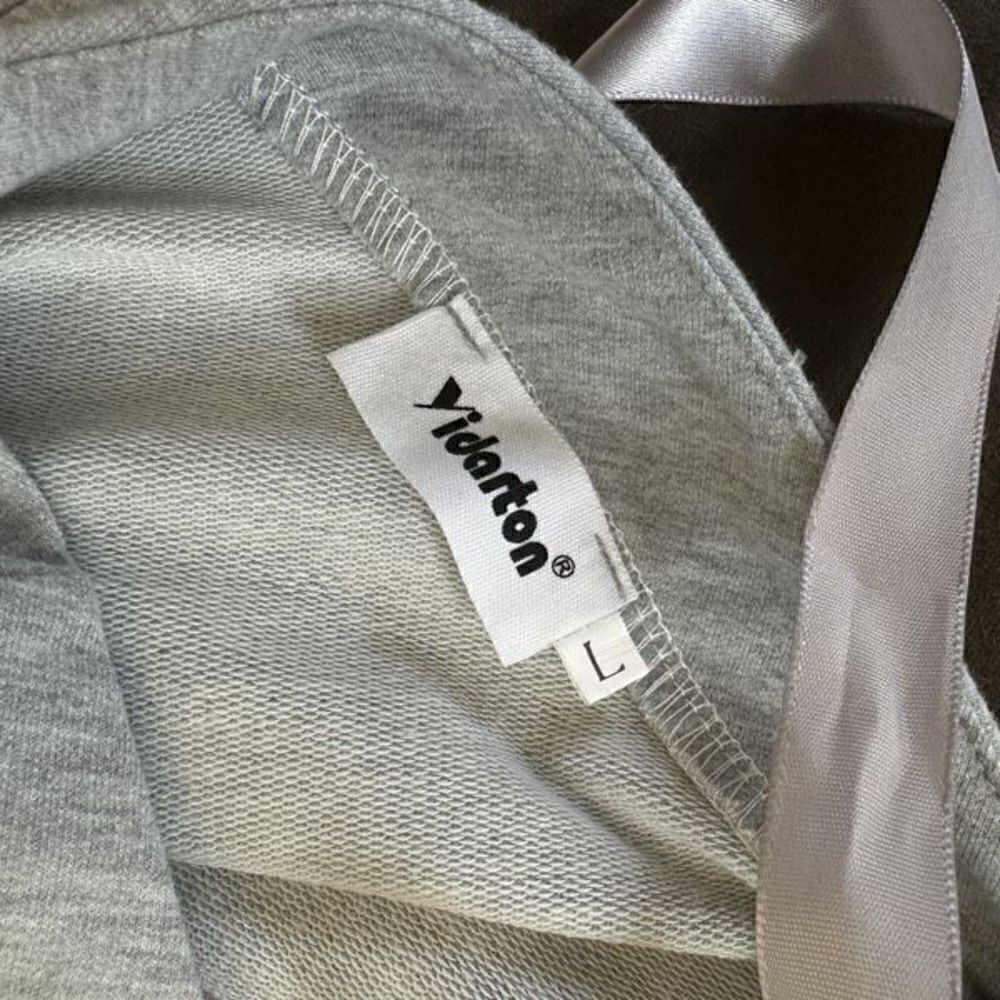 Colorblock Sweatshirt Top With Back Tie Detail L - Picture 3 of 6